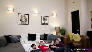 NextDoorRaw all Hunks Sleepover Turns to BB Orgy