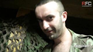 AARON fucked raw by sexy miliary in uniform in backroom - BussyHunter.com (Gay Porn)