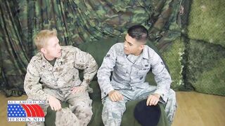 Airman Paolo's First Gay Blowjob - BussyHunter.com (Gay Porn Video)