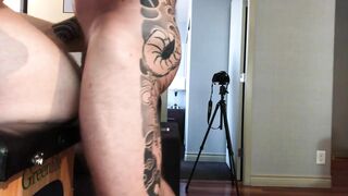 Ginger cub fucked on massage table by tattooed hunk - BussyHunter.com (Gay Porn Video)