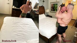 Muscle Pup Wrastle - BussyHunter.com (Gay Porn Videos)