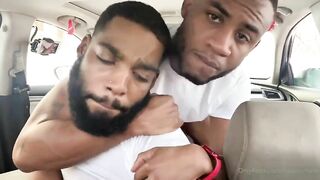 Two Naughty Black Guys Are Having Raw Sex in the Car - BussyHunter.com (Gay Home Porn Videos)