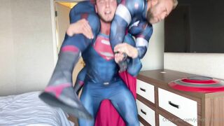 2022-02-04 superman and captain america get frisky in this rough muscle  - BussyHunter.com (John Bronco)