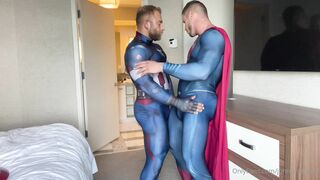 2022-02-04 superman and captain america get frisky in this rough muscle  - BussyHunter.com (John Bronco)