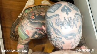 LouisJacksXXX - Louis Jacks & InkedBrln Blow Each Other - BussyHunter.com (Gay Porn Videos xxx)