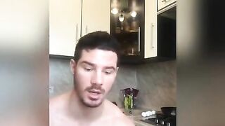 muscle man cooking naked - BussyHunter.com (Gay Porn Videos xxx)