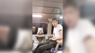 jaden big jerks off on the train - gay sex porn video