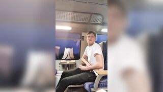 jaden big jerks off on the train - gay sex porn video