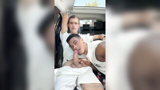 Car Blowjob - Big Roger & Octavio - gay sex porn video