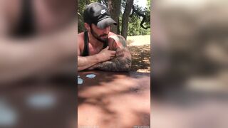 Jordan makes Troy jerk off under the picnic table TroyxBrandt - Gay Fans BussyHunter.com