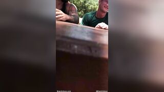 Jordan makes Troy jerk off under the picnic table TroyxBrandt - Gay Fans BussyHunter.com