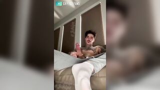 Stroking my big cock while talking dirty and cumming over myself Jake Andrich Jakipz - Gay Fans BussyHunter.com