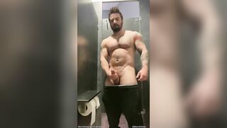 Jerking off in the bathroom stall at work and almost getting caught JordanxBrandt - Gay Fans BussyHunter.com