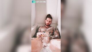 Jerking my big cock in the bath and shooting a big load Jordan Peek jay_55k - Gay Fans BussyHunter.com