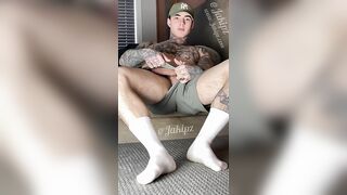 Jerking off after a workout and spraying a huge load Jake Andrich Jakipz - Gay Fans BussyHunter.com