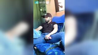 Jerking off while on a bus and trying not to get caught Matthewbigcock - Gay Fans BussyHunter.com