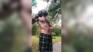 Showing off my rock hard cock Thane Rivers thaneriversdaily - Gay Fans BussyHunter.com