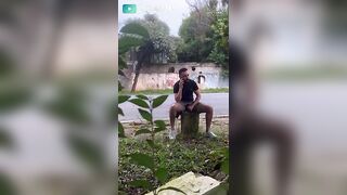 Risky jerk off on the side of the road and shooting a big load Matthewbigcock - Gay Fans BussyHunter.com