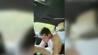 Jerking off and self sucking in my car Parker Woods parkerwoodsx - Gay Fans BussyHunter.com