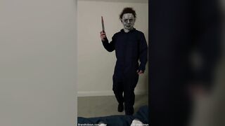 Troy jerks off in a Michael Myers mask TroyxBrandt Halloween Special - Gay Fans BussyHunter.com