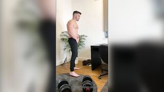 Playing with my dildo and Fleshlight and cumming over my desk gainzjamesmcg - Gay Fans BussyHunter.com