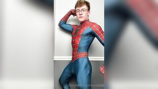 Showing off my Spider Man costume and my body Michael Anthony Anubace - Gay Fans BussyHunter.com
