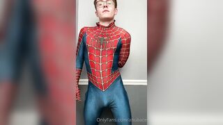Showing off my Spider Man costume and my body Michael Anthony Anubace - Gay Fans BussyHunter.com