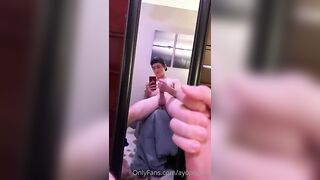 Quick solo jerk off and shooting a load over my mirror AyoPoppin - Gay Fans BussyHunter.com