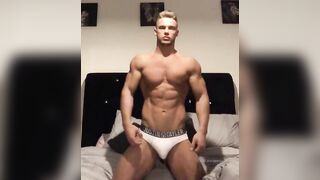 Showing off my muscles and flexing in my underwear Joshua Tilleard thehandsomept - Gay Fans BussyHunter.com
