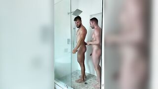 Sucking my mates cock in the shower till I cum MrBradford - Gay Fans BussyHunter.com