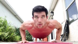 Doing squats and push ups naked Kevin Cook WorkoutwithKevin - Gay Fans BussyHunter.com