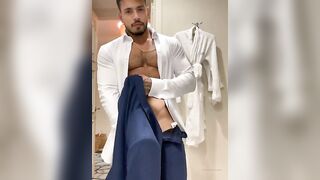Taking off my suit and showing off my hard cock Alejo Ospina - Gay Fans BussyHunter.com