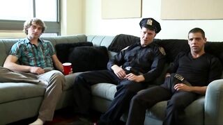 Tommy DeLuca, David Chase, Ross Bailey & Hook Scott - Cock games with Vicious Cops - gay sex porn video
