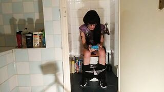 sexy goth teen pee while play with her phone pt2 hd beth kinky - gay video