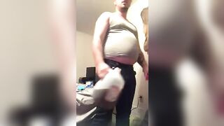 belly bloating and inflating in tight clothes jaredthefathippy - gay video