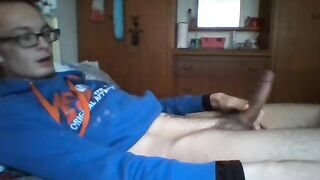 skinny teen strokes his cock while lying down on a bed peter bony - gay video