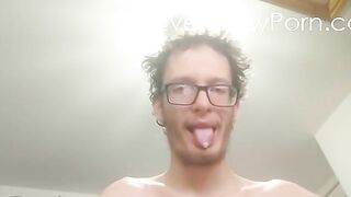 skinny guy loves to spit and vape circles peter bony - gay video