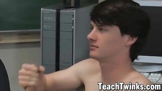twinks robbie hart and jeremy sommers anal fuck in classroom gay life network - gay video