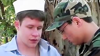 navy twinks justin lake and frankie chan fuck outdoors gay life network - gay video
