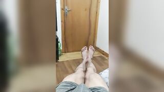 showing off my very skinny boney feet and legs for my viewers peter bony - gay video