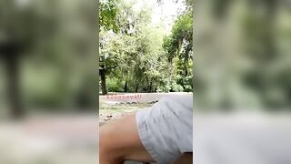 ginger playing with cock outdoors in public letting people watch and caught 420sexy4u - gay video