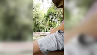 ginger playing with cock outdoors in public letting people watch and caught 420sexy4u - gay video