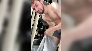 aron takes a shower and shows everything aronthompson - gay video