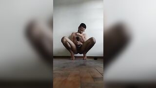 hunk guy reach his backpack to get pussy masturbator and masturbate his cock with it nathan nz - gay video