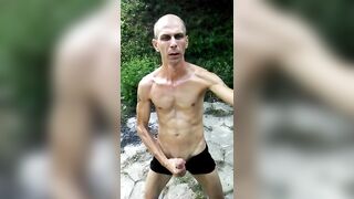 outdoor skinny masturbate skinnybodyman - gay video