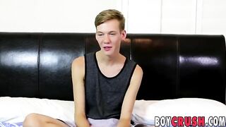 nasty twink tyler tells us what he likes doing while fucking boy crush - gay video