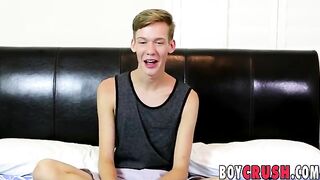 nasty twink tyler tells us what he likes doing while fucking boy crush - gay video