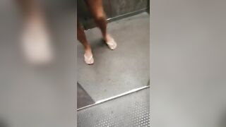 quick dick flash in the lift showing my cock in the hotel elevator curved dick - gay video