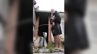 master peeing in backyard abandoned house nathan nz - gay video