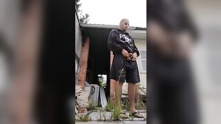 master peeing in backyard abandoned house nathan nz - gay video